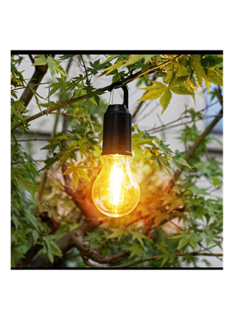 Taşınabilir Şarjlı Led Ampül Outdoor Kamp Bahçe Lambası 10W Askılı Kırılmaz Led Işık (