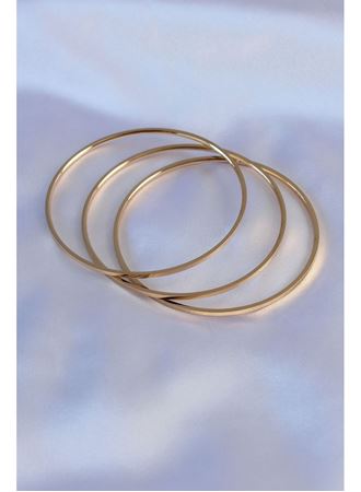 316L Çelik Gold Renk Ajda Model Kadın 65 mm Bilezik