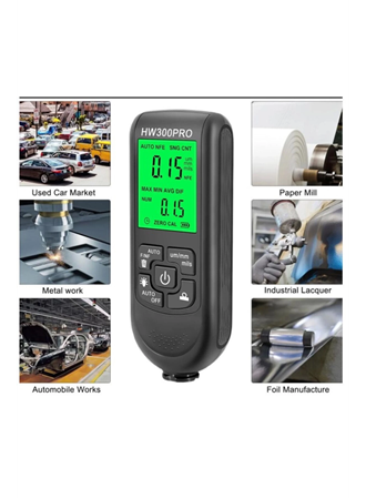 HW-300PRO Oto Boya Kalınlık Ölçer 0-2000µm Fe & NFe Kaplama Kalınlık Test Cihazı (