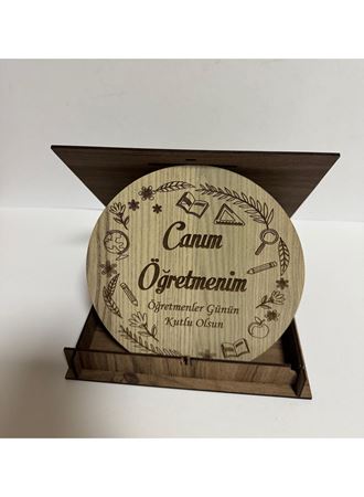 Öğretmenler Gününe  Ahşap Kutu