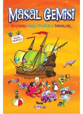 Masal Gemisi Boyamalı Soru Etkinlikli Masallar