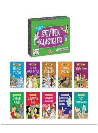 Çocuklar için Popüler Klasikler 10 Kitap + Soru Kitapçığı