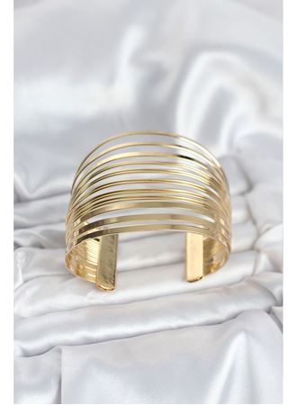 Gold Renk Pirinç Kaburga Model Kadın Bileklik