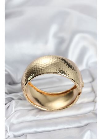 Pirinç Gold Renk Bombeli Vintage Kadın Bileklik