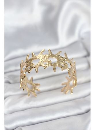 Pirinç Gold Renk Vintage Kadın Bileklik