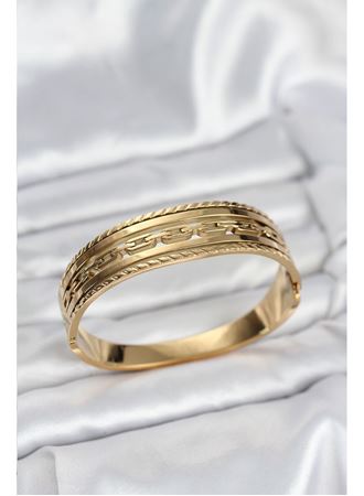 316L Çelik Gold Renk Vintage Model Kadın Kelepçe Bileklik