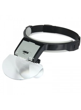 - Lens Takmalı 5 Lenslı , Led Lambalı şapka Tip Büyüteç (