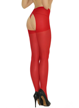 Özel Bölgesi Açık Kırmızı Fantazi Külotlu Çorap TM2035