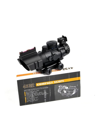 SPIKE 4X32 Kırmızı Işıklı Dürbünü 4x32 (