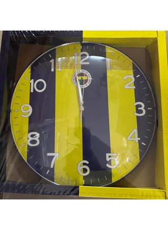 Duvar Saati Sarı  Çubuklu