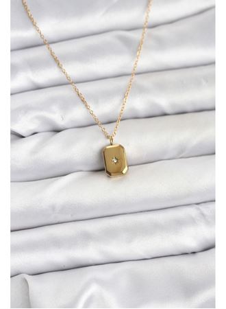 316L Çelik Zincir Gold Renk Minimal Kutup Yıldızı Model Kadın Kolye