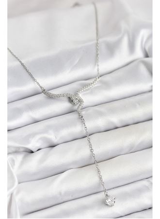 316L Çelik Zincir Gümüş Renk Yılan Model Y Kolye