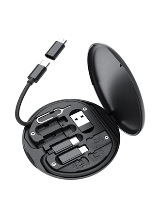 60w Destekli Kablo Kutusu Seyahat Kablo Seti 5'i 1 Arada Usb Type-c Şarj Kablosu Seti (