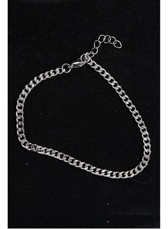 316L Çelik İnce Klasik Model Gümüş Renk Erkek Bileklik