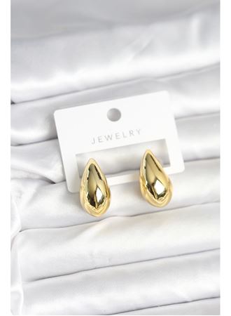 Gold Renk Damla Küpe 24 mm
