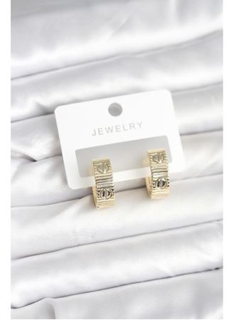 Pirinç Gold Renk Halka Kadın Küpe