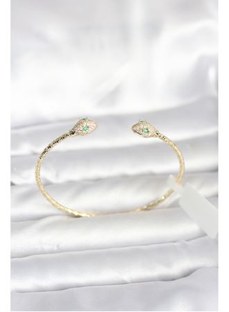 Pirinç Gold Renk Yılan Model Bileklik
