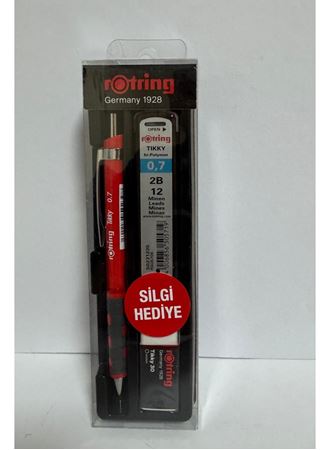 Versatil Kırmızı Kalem 0.7+Min+Silgi Hediye