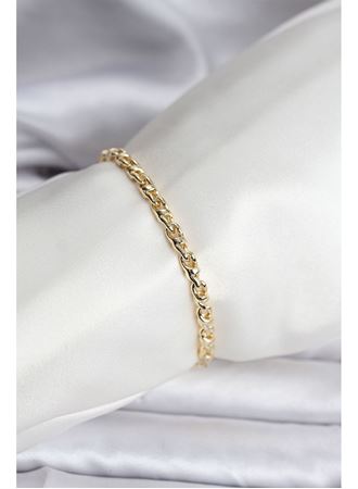 14K Gold Renk Kaplama Zincir Model Kadın CM Bileklik