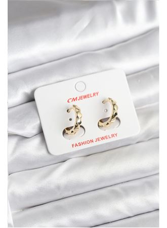 14K Gold Renk Kaplama CM Kadın Küpe