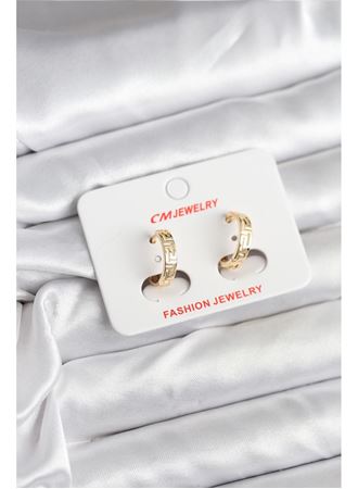 14K Gold Renk Kaplama CM Kadın Küpe