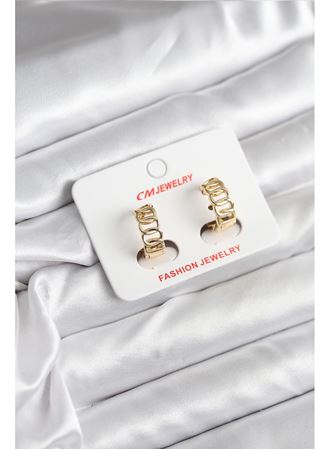 14K Gold Renk Kaplama Samanyolu Model CM Kadın Küpe