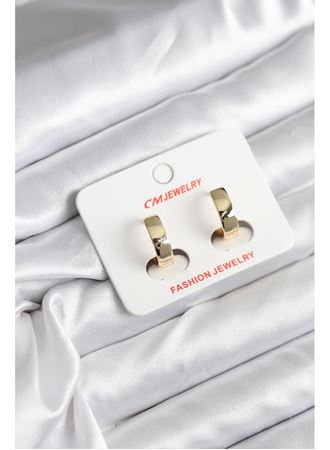 14K Gold Renk Kaplama CM Kadın Küpe