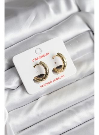 14K Gold Renk Kaplama CM Kadın Küpe