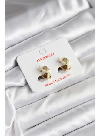 14K Gold Renk Kaplama CM Kadın Küpe