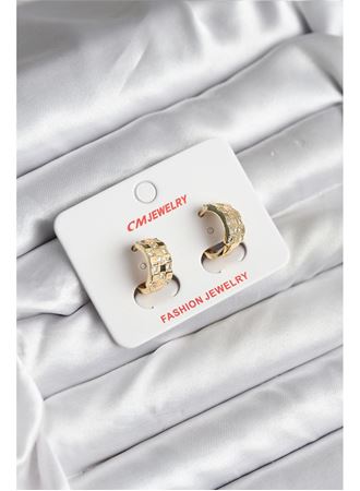 14K Gold Renk Kaplama CM Kadın Küpe