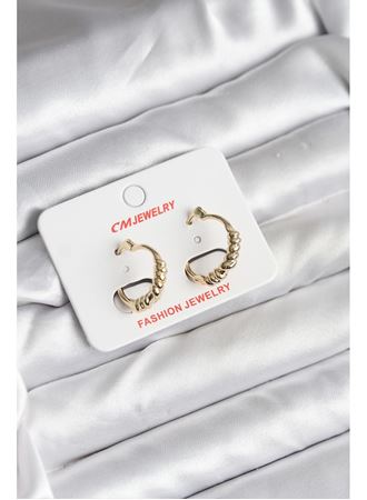 14K Gold Renk Kaplama CM Kadın Küpe