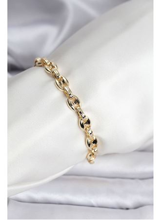 14K Gold Renk Kaplama Kahve Çekirdeği Model CM Kadın Bileklik