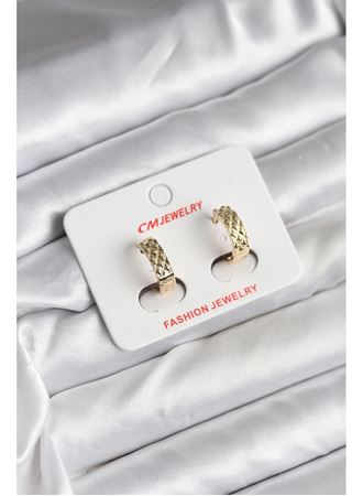 14K Gold Renk Kaplama CM Kadın Küpe