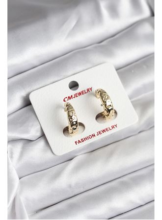 14K Gold Renk Kaplama CM Kadın Küpe