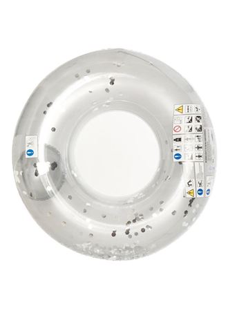 Gümüş Renkli Simli Dev Simit 109 Cm - 554396-ALTIN