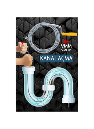 Profesyonel Kanal Açma Sprali Kanal Gider Tıkanık Açıcı 5 mt (