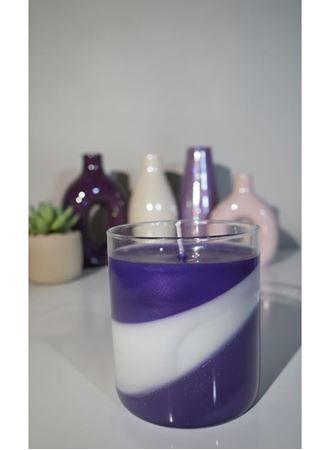 Lavanta Kokulu Doğal Soya Wax  Ve Jel Mum