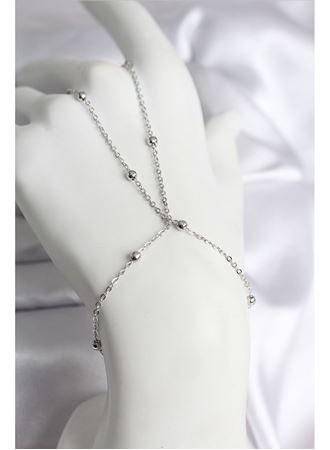 316L Çelik Gümüş Renk Topçuk Zincir Model Kadın Şahmeran