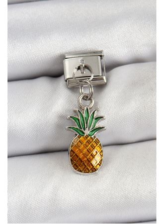 316L Çelik Sallantılı Ananas Model Gümüş Renk Nomination Charm