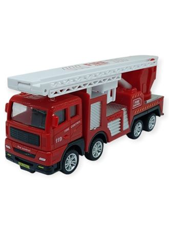 İş Makinaları Serisi - Sürtmeli İtfaiye Aracı 16 cm - Katlanan Merdiven