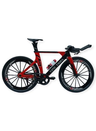 Model Araçlar -1/10 Metal Yarış Bisikleti 18 cm - Kırmızı