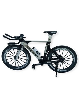 Model Araçlar -1/10 Metal Yarış Bisikleti 18 cm - Gri