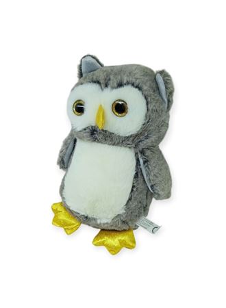 Sevimli Peluş Baykuş 25 cm - Gri