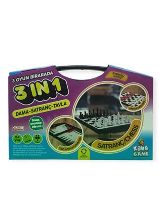 3'ü 1 Arada Çantalı Dama-Satranç-Tavla Zeka ve Strateji Oyunu