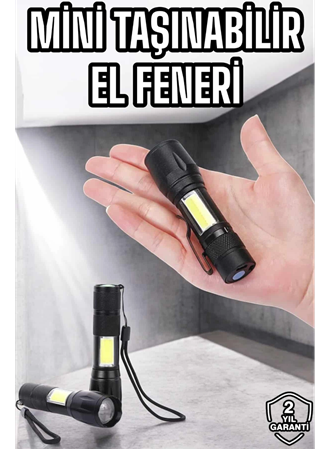 Işıldak El Feneri Kamp Lambası Mini Taşınabilir Acil Durum Lambası Fener Led Işık (
