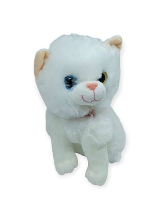 Sesli Peluş Kedi Van Kedisi 25 cm - Beyaz