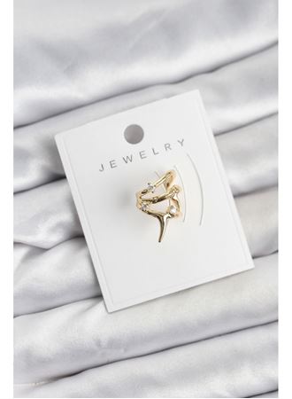 Gold Renk Pirinç Diken Model Kıkırdak Earcuff Küpe