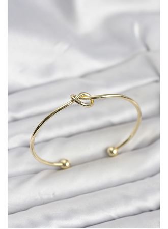 Düğüm Model Pirinç Gold Renk Kadın Bileklik