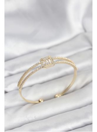 Pirinç Gold Renk Baget Model Kadın Bileklik