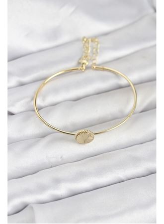 Gold Renk Pirinç Model Kadın Bileklik
